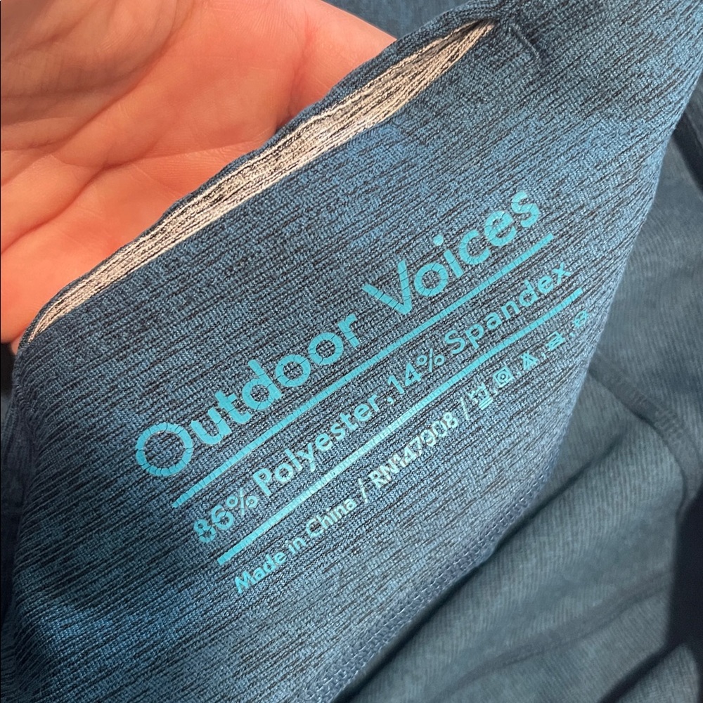 OUTDOOR VOICES 'Dipped Warmup' Colorblock Leggings Size M - Picture 5 of 5